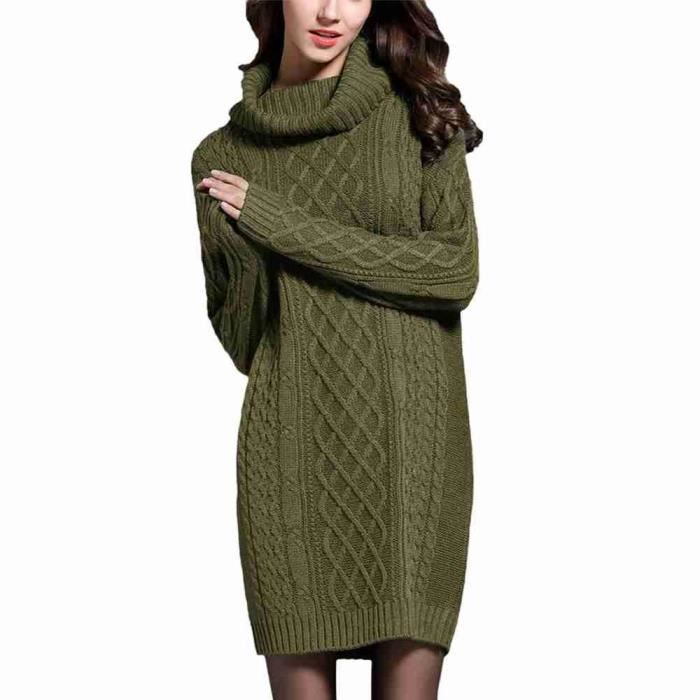 Robe Pull Femme Hiver Grande Taille Achat Vente Pas Cher