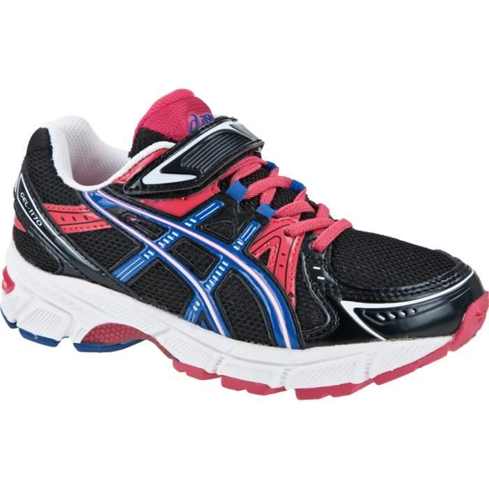 Chaussures ASICS Gel 1170 PS Enfant Noir Running Lacets lastiques Confort