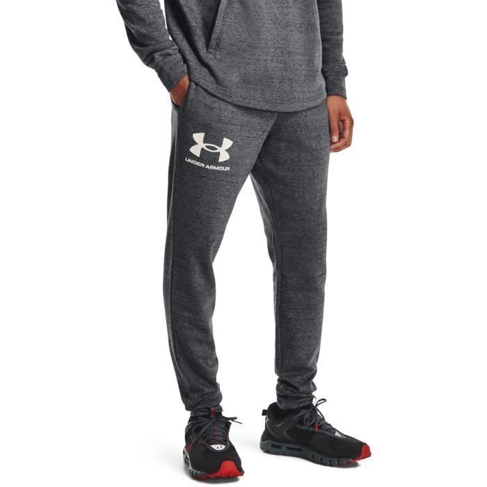 Pantalon de jogging - Under Armour - Rival Terry - Gris foncé/blanc - Homme - XXL