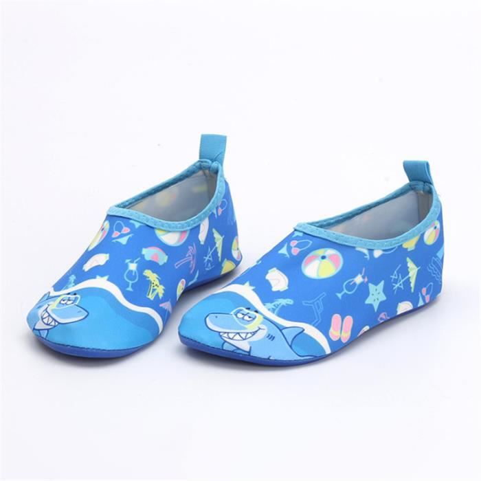 Chaussons De Natation Tribord - Taille 32/33 - Bleu Et Vert - État Correct