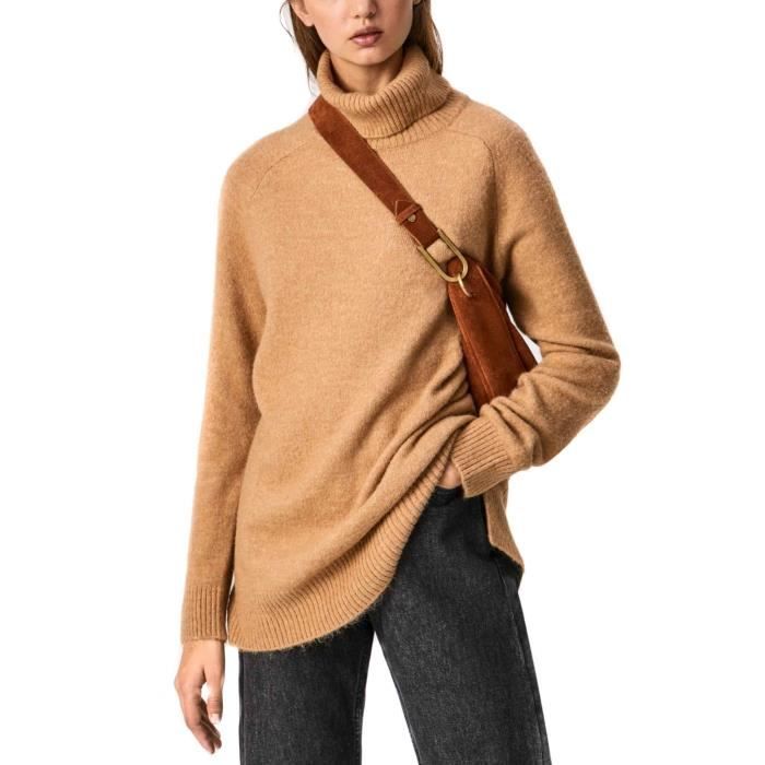 Pull Pepe Jeans Kim Col Roul Marron Femme Marron Cdiscount Pr t
