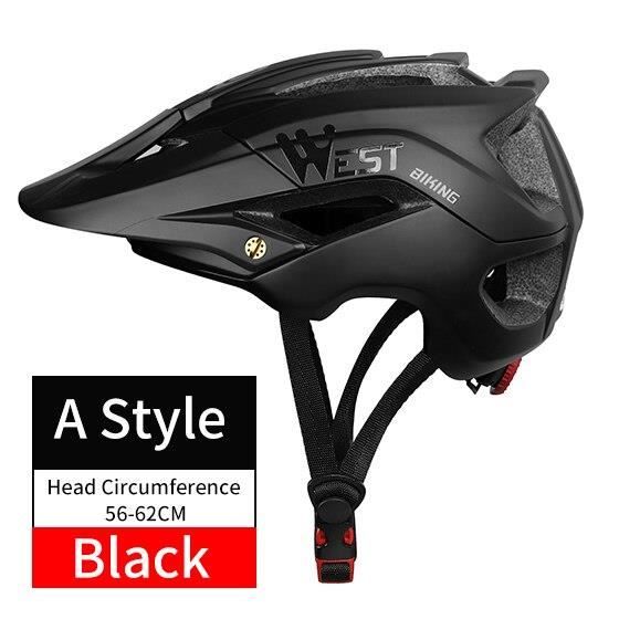 Casque Vélo WEST BIKING - Blanc, Taille Unique (54-62 Cm), VTT Route