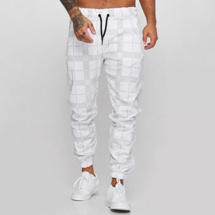 Pyjama à Carreaux Bleu Marine Pour Hommes, Haut à Manches Longues Et