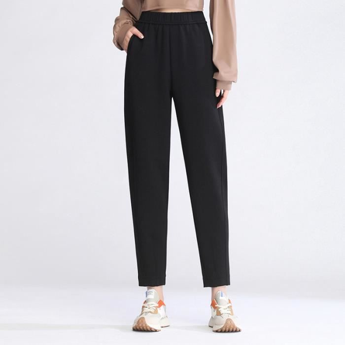 Pantalon Femme Casual Slim Fit Taille Haute Taille elastique sans ceinture Cdiscount Pret a Porter