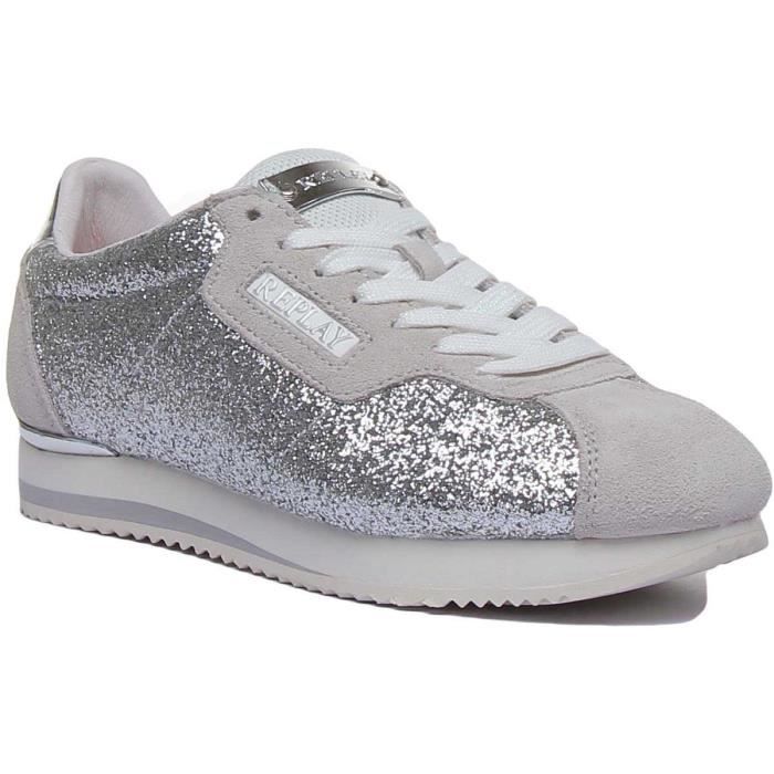 Baskets À Paillettes Pour Femmes – Accents De Strass, Semelle Épaisse, Chaussures De Sport Décontractées À La Mode Du 25,72 € | DHgate