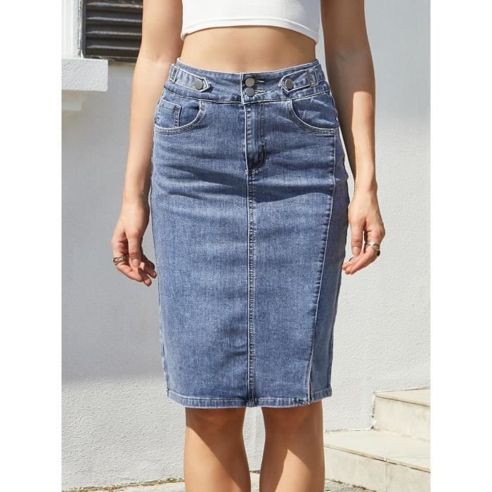 Jupe taille haute droite online