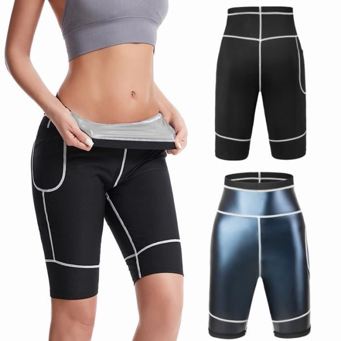 Sudation Pantalon Femme Sport Leggings avec Poches Sauna Shapewear Taille  Haute Formateur Shaper Fitness Yoga noir Noir - Cdiscount Sport