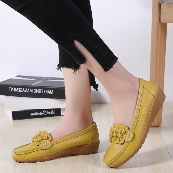 MOCASSIN CONFORT EN CUIR STRETCH DOUX SEMELLE PREMIÈRE AMOVIBLE