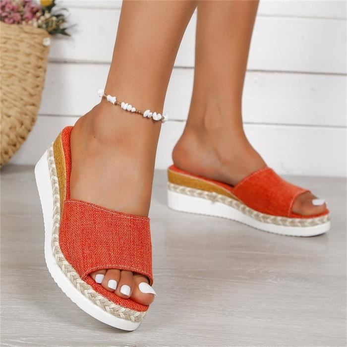 Générique Sandales Femme été Confortable Moderne Sandales Compensées Femme Grande Taille Creux Chaussure Femme Chic et Elegant Cuir Pas Cher Soirée Mariage Plage Casual Pantoufles Générique Sandales Femme été Confortable Moderne Sandales Compensées Femme Grande Taille Creux Chaussure Femme Chic et Elegant Cuir Pas Cher Soirée Mariage Plage Casual Pantoufles