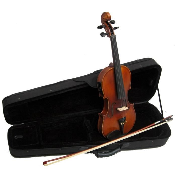 Violon 4 4 Electro Acoustique Avec Archet Etui Et Colophane Cdiscount Instruments De Musique