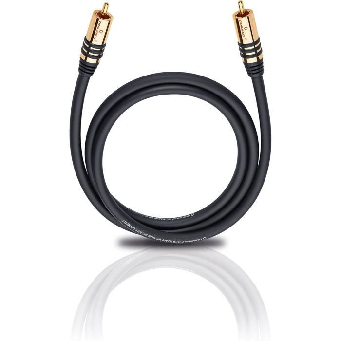 Câble de subwoofer double Cinch OEHLBACH NF Sub 3m Noir Cdiscount