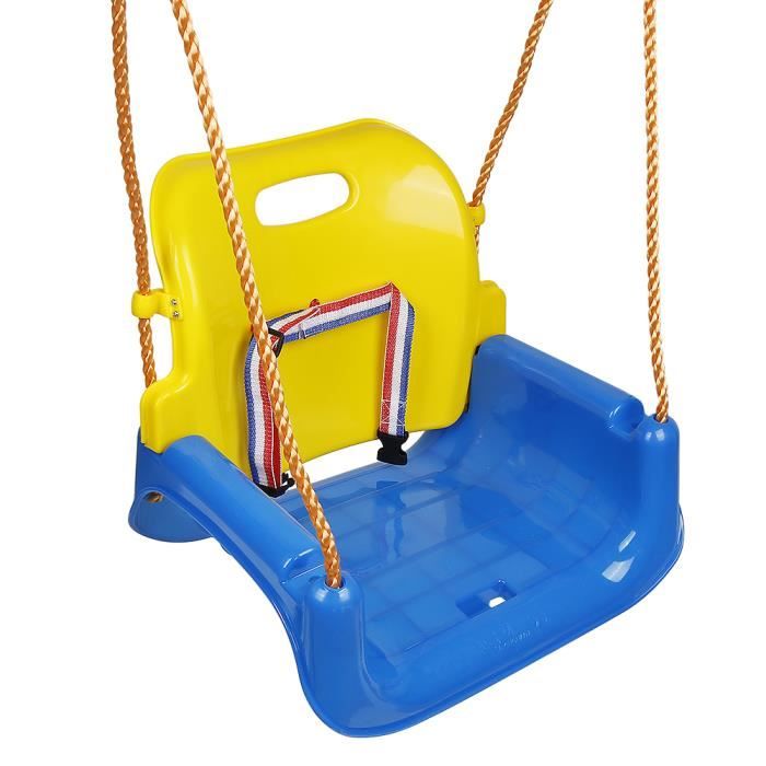 Balançoire Extérieure Kamieeg En Nylon Rouge | Pour Jardin | Structure Stable | Siège Confortable