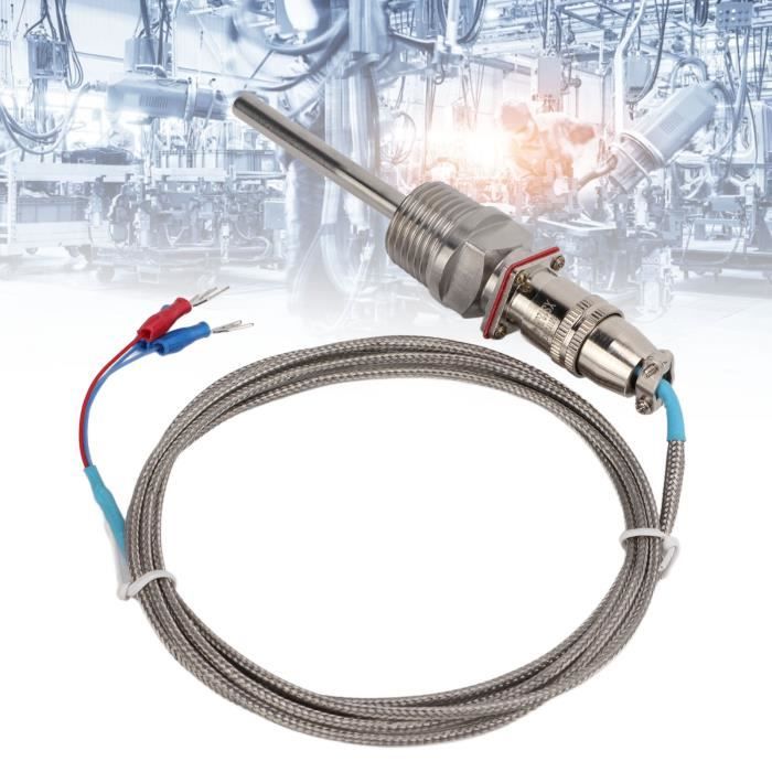 Thermomètre Numérique Moto 12V - Capteur Température Eau - Affichage LED Bleu - Alarme Surchauffe