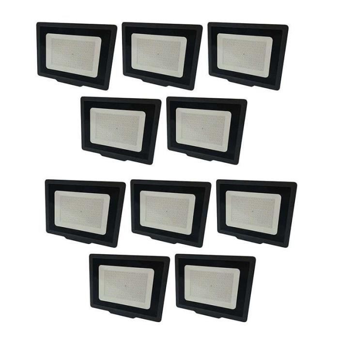 Projecteur LED Mural étanche IP65 800 Lumens 10W Noir - Maison