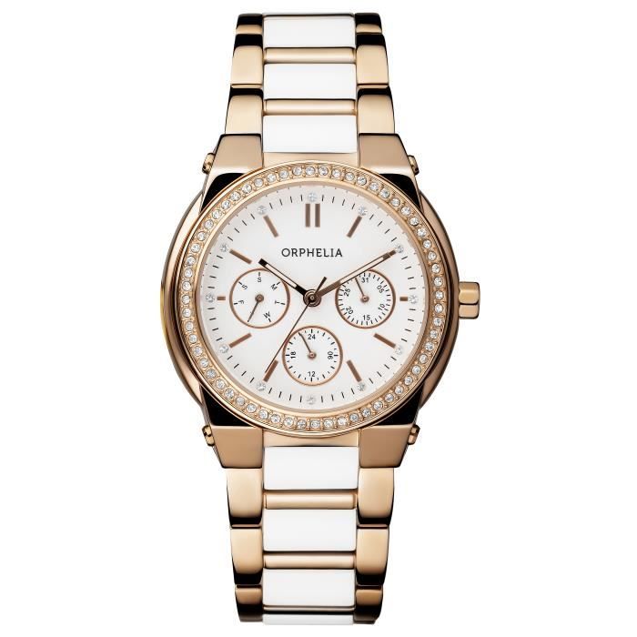 ORPHELIA - Montre Femmes - Quartz - Multi-Cadrans - Bracelet en Céramique - Multicolore - 153-3707-17