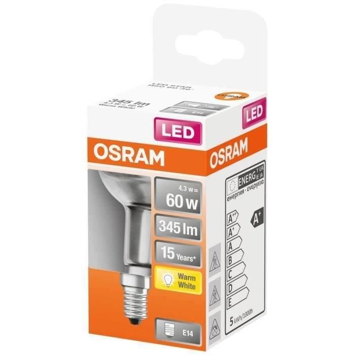 OSRAM Spot R50 LED verre clair 4,3W E14 345lm 2700K - Chaud