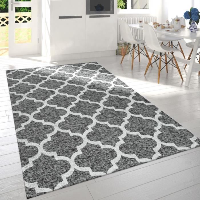 Moderne Poils Ras Salon Tapis Design Marocain Chine En Gris Clair 60x110 Cm Achat Vente Tapis Cdiscount