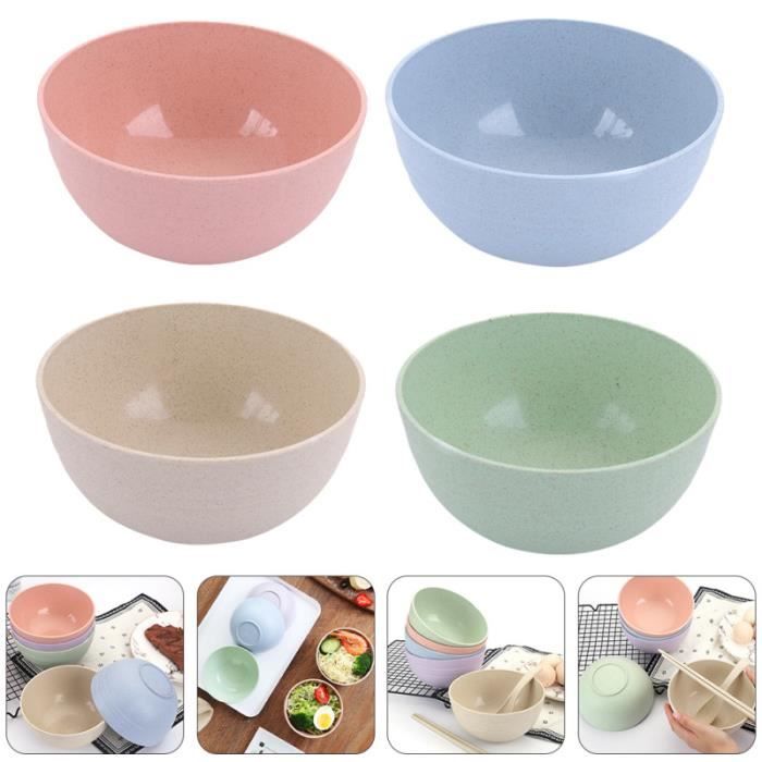 4 PCS Aliments Serving Bol à salade Nodle pour petit-déjeuner Accueil bol service petit dejeuner