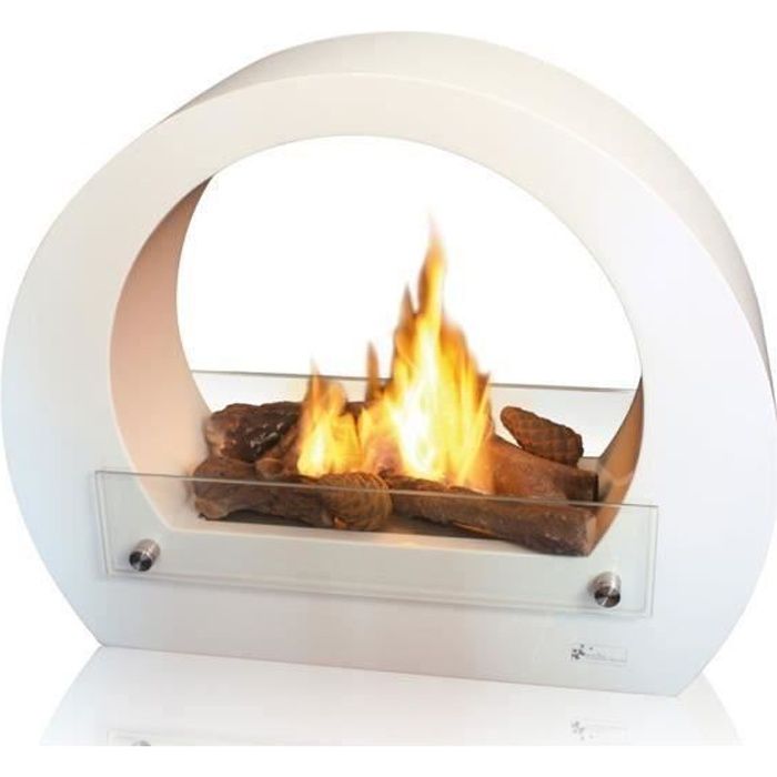 Cheminée Murale éthanol Noble Flame – Blanc, Inox, Moderne, Occasion