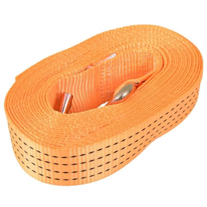 Sangles D'arrimage à Cliquet 5 Tonnes - Lot De 10, 8 M, Largeur 50 Mm - Pour Remorque, Camping, Transport - Crochets Robustes, Sécurité Renforcée - 5