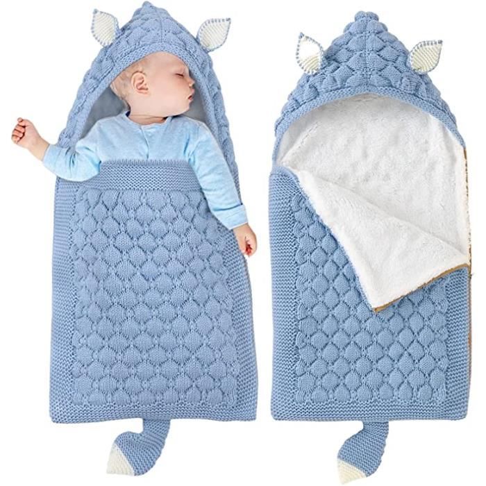 XJYDNCG Nid d'ange Sac de couchage pour bébé - 75cm - Bleu