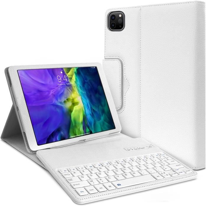 Étui-portefeuille Avec Clavier Bluetooth Pour IPad 12.9 - Couleur Dorée - Neuf - QWERTY