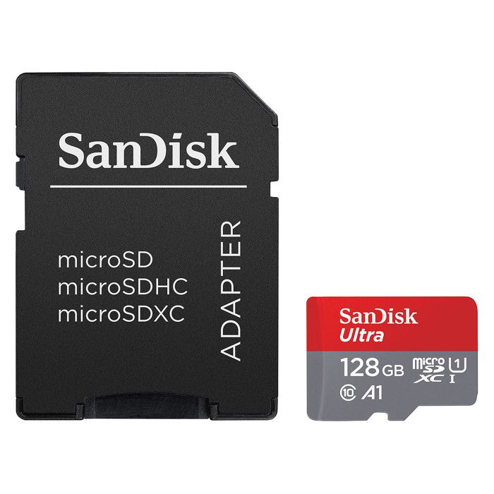 Carte mémoire microSDXC - SANDISK - Ultra 128Go - Classe 10 - 140Mo/s - Rouge