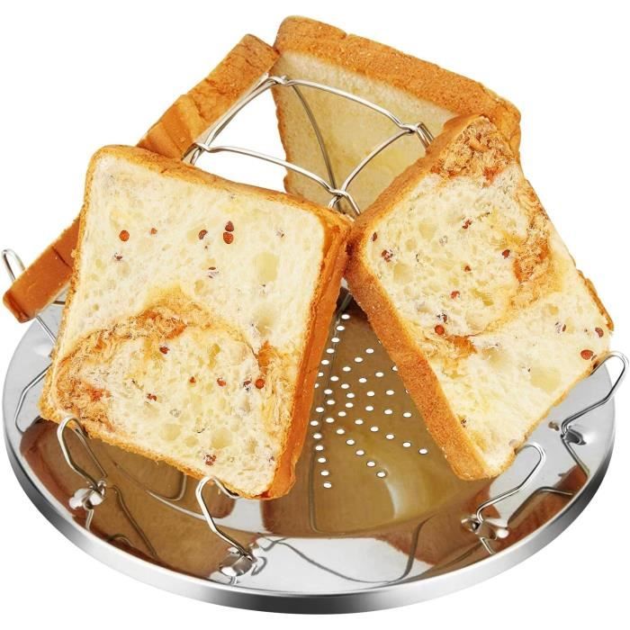 Porte-Toast Chromé 6 Fentes - Acier Inoxydable - Support Refroidissement Toast - Design Fonctionnel
