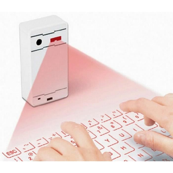 Clavier Laser Bluetooth Portable Avec Souris - Compatible IPhone, Android, PC, Neuf Sous Emballage