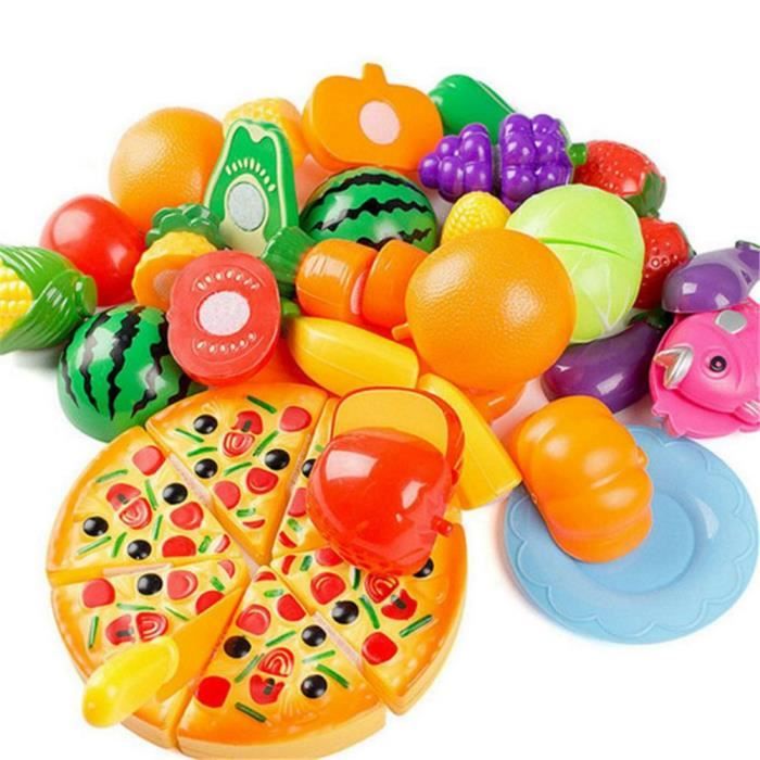 24 PCS Enfants Jouer Maison Jouet Coupe Fruits En Plastique Legumes