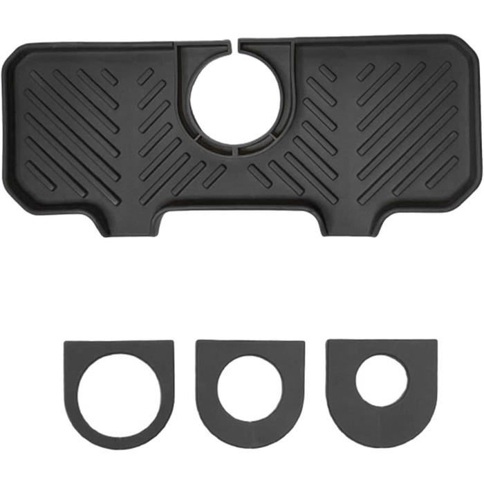 Tapis De Protection Pour évier Double Cukwily - Silicone Doux, 36 Ventouses - Dimensions 32 X 28 Cm