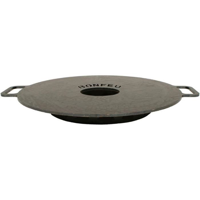 Plaque Plancha BonFeu 34cm - Pour Grill Gaz Ou Bois - Acier Qualité Pour Cheminée Jardin Ou Foyer