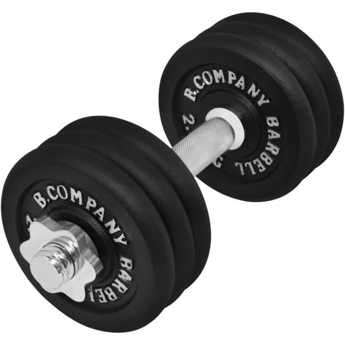 GORILLA SPORTS - Paire d'haltères courts en fonte avec springs 27,5 KG