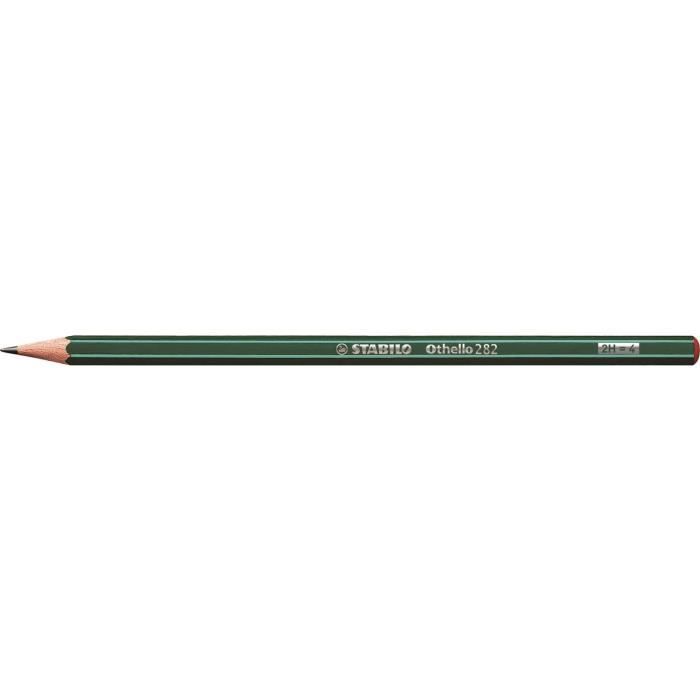 6 crayons graphite Othello mines dures (2x 4H, 2x 3H, 2x 2H)