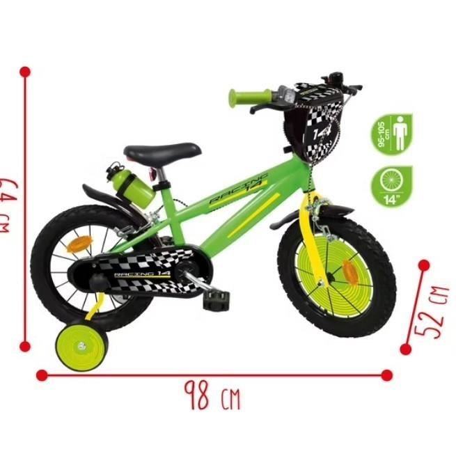 Vélo pour enfants 12 pouces jaune - KIDS RACING