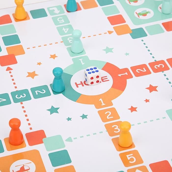 Ronyme – Jeu De Ludo Pliable – Plateau 20x20 Cm – 6 Joueurs – Jeu De Stratégie Éducatif – Idéal Voyage Et Soirées En Famille