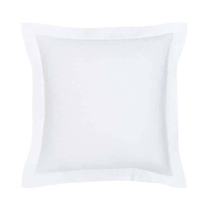 Taie d'oreiller TODAY Essential - 63 x 63+5 cm - 100% Coton uni - Craie