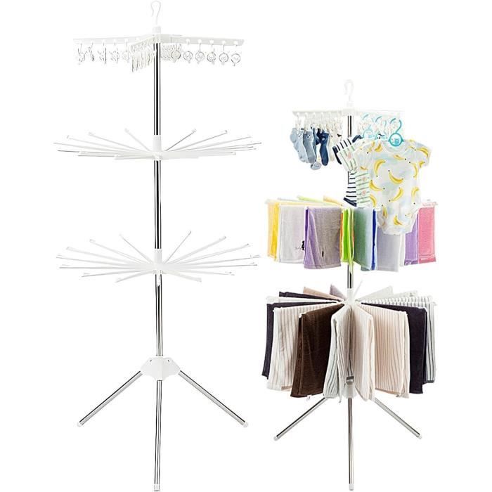 Étendoir à Linge Pliable WPCASE - Cintre à Pinces Pour Sous-Vêtements, Chaussettes Et Petits Vêtements