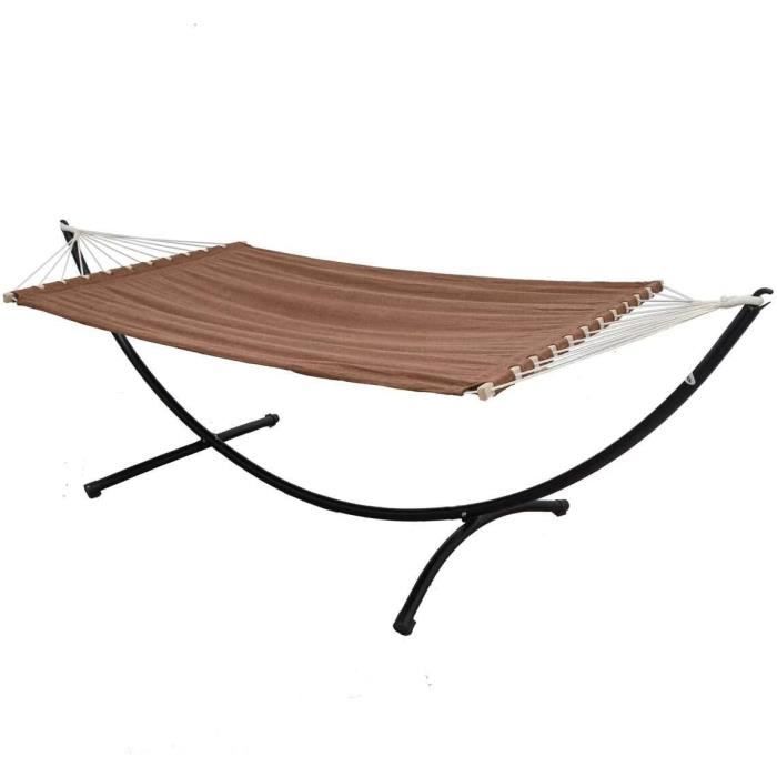 Hamac Double Avec Support Acier Et Sac De Transport, Capacité 250kg, Neuf