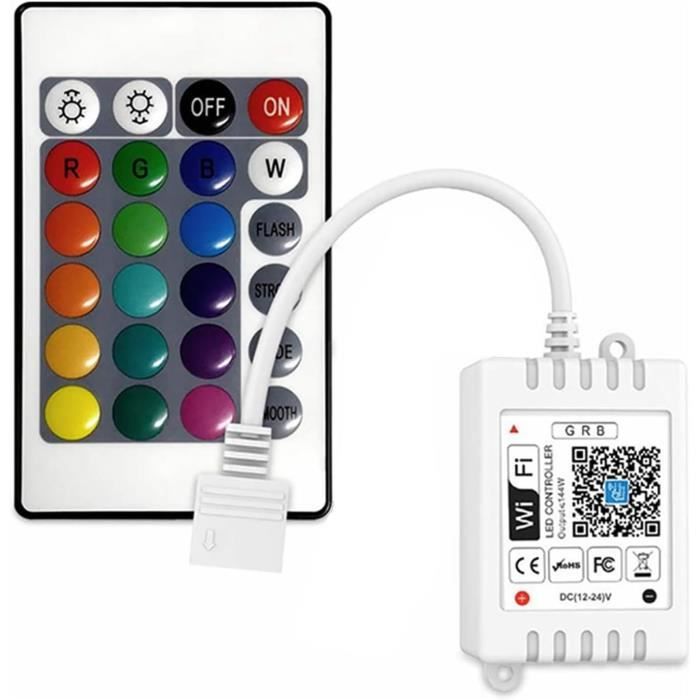 Contrôleur Gradateur LED Bluetooth 433MHz - Variateur Sans Fil Pour Bande Lumineuse 5-24V DC, Télécommande Intelligente