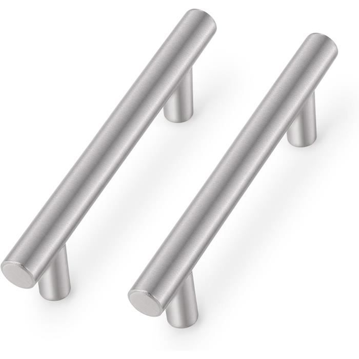 Poignée d'armoire de 1-15/16 po à 2 tiges, nickel poli