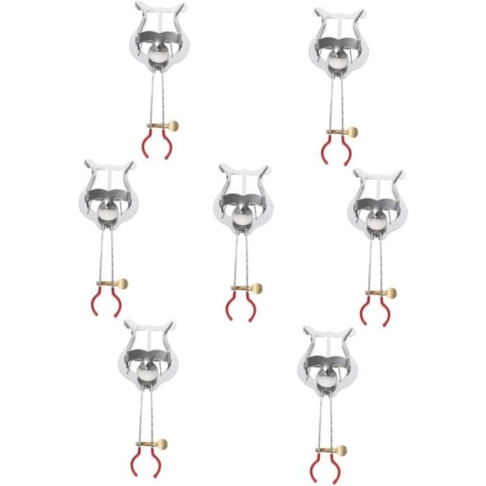 Lyre Pour Clarinette Ou Trompette - Pince à Partition De Fanfare Portable - En Fer Argenté, Réglable, Léger