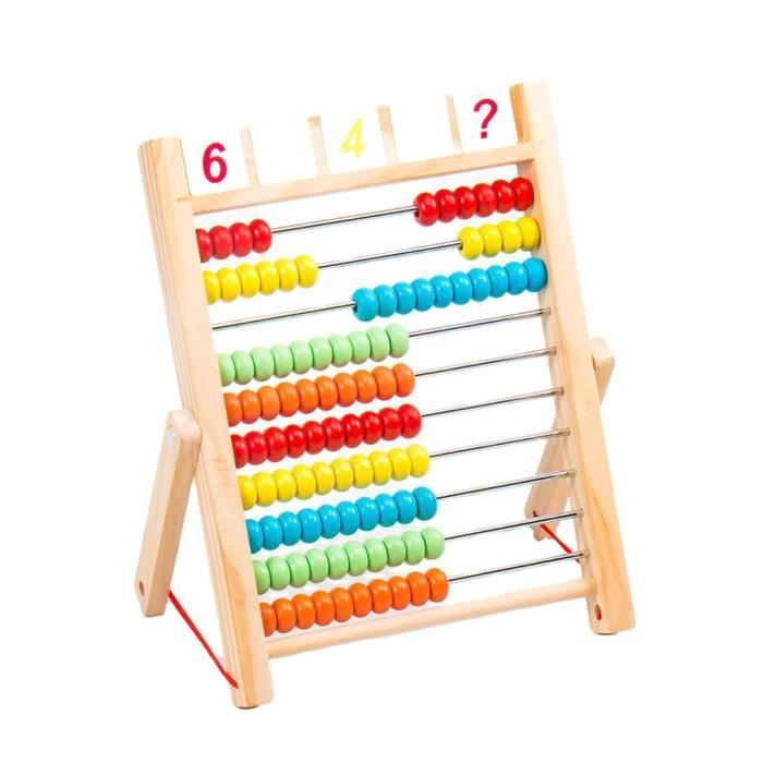 Boulier en bois pour compter 20 cm mini boulier en bois pour apprendre les mathématiques précoce des enfants calculatrice éducative jouet pour enfants 