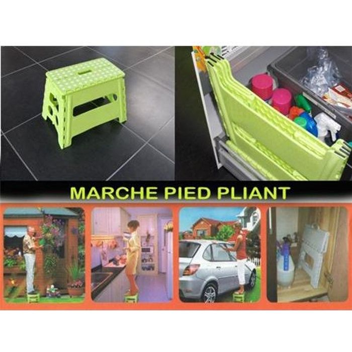 Lasal71243Eu6 Grand Marchepied Pliable, Mini Escabeau Avec Poignée De Transport, Léger, Design