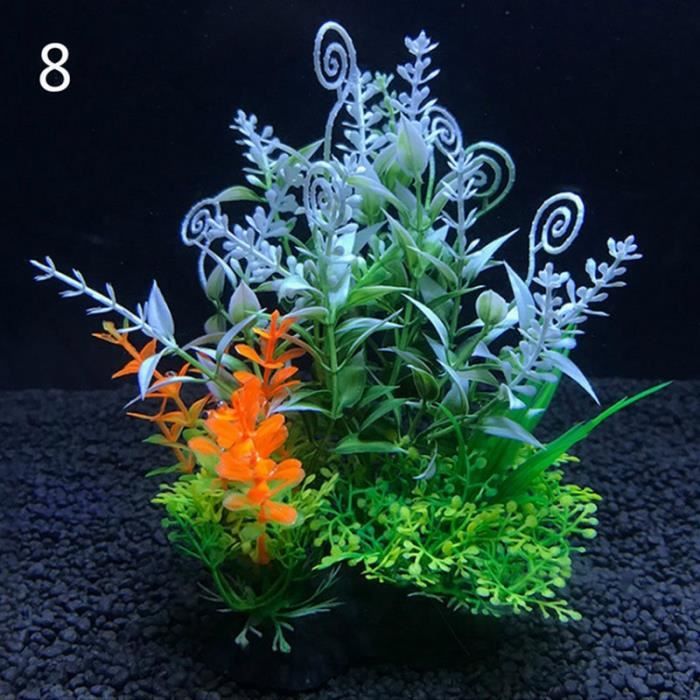 Meilleurs prix pour Plantes décoratives artificielles pour aquarium ornements de plantes aquatiques accessoires de décoration d'aquarium 8