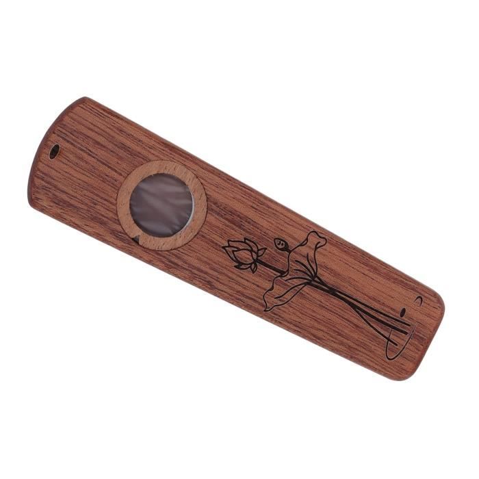 Kazoo En Bois Avec 3 Diaphragmes – Instrument à Vent Ludique, Portable, Design Bois, Idéal Pour Fêtes Et Musique