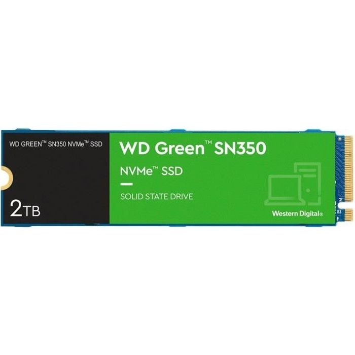 WESTERN DIGITAL - Green SN350 - Disque SSD Interne - 2 To - M.2 - WDS200T3G0C