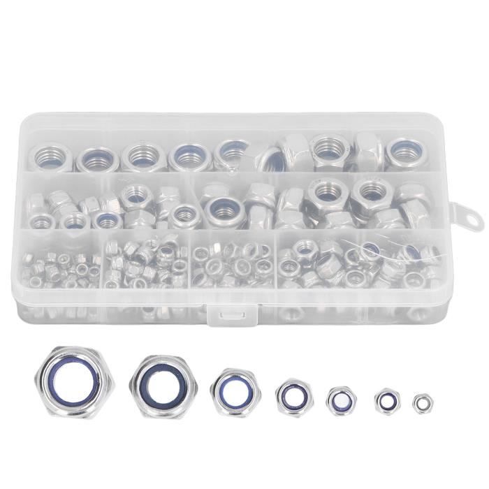 Écrous Freins Filetés Nylon M4x0.7mm - Acier Inox 304 - Lot De 20 Pièces - Marque Uxcell - Neuf