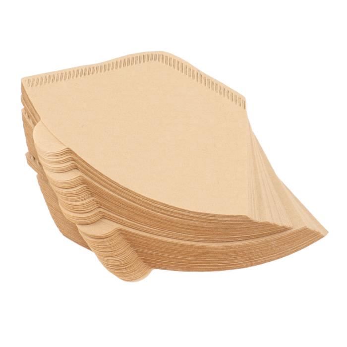 CET-Filtres en papier naturel coniques 100 filtres à café coniques 1 à 2  tasses de filtres à café en papier pour cafetière