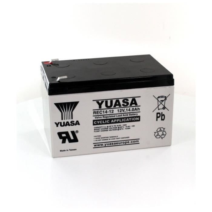 Batterie plomb Yuasa 12V 14Ah REC14-12 Cyclique